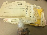 Antique candy company papers receipts