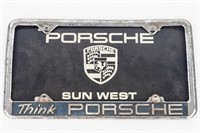 Porsche License Plate and Frame 1956-1976