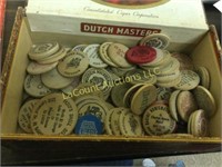 cigar box of wooden nickels some oldies