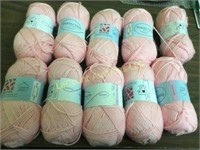 10 skeins pink yarn
