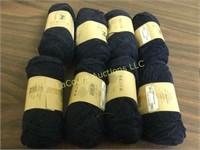 8 skeins Eucool dark blue yarn
