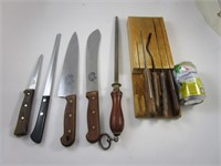 Set de couteau de cuisines et ustensiles