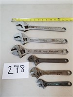 6 Adjustable Wrenches
