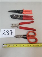 Assorted Snips, Punch and Crimper