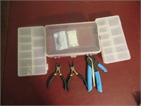 Jewelry Making Stuff (Storage Bin and Tools)