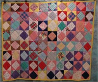 HANDCRAFTED DIAMOND PATCHWORK QUILT