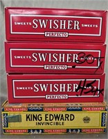 4 CIGAR BOXES *SWISHER SWEETS*KING EDWARD
