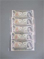 Lot: Canadian dollar Bills / Monnaie canadienne