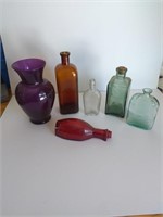 Decorative bottles and vase