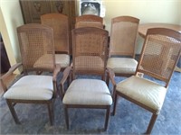 6 kane back chairs with removable plastic seat