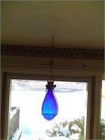 Blue glass and copper decoration