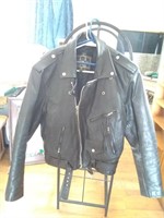 Leather motorcycle jacket sz 46