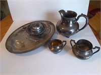 Group of antique silver plate