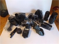 Photography lot - cameras , lens's and