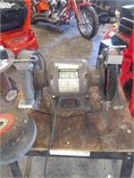 8" bench grinder on stand and extra wheels