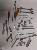 Assortment of hand tools - sockets, wrench's,
