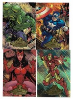 Lot of 4 2008 Marvel Masterpieces Avengers Inserts