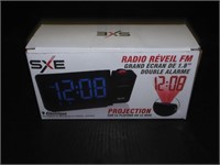 SXE FM Clock Radio Projection