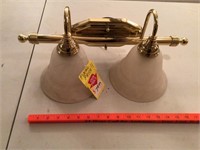 2 light gold toned Feiss wall fixture