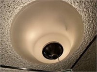 round tapered shade close to ceiling - store displ