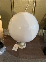 Large white glass globe