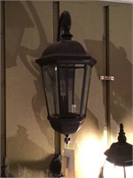 larger black outdoor wall mounted light