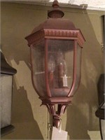 rustic brown outdoor wall mounted fixture