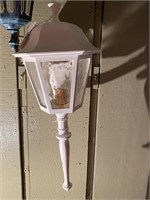 White metal outdoor wall mounted light