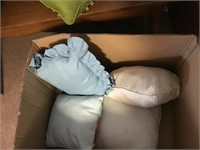 Box Misc Pillows, Crochet Pillows, Suitcase