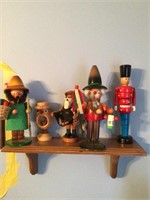 Wood shelf nut crackers & more