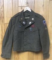 WWII 11th Airborne Wool Ike Jacket W/ Wings