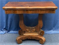 Antique Mahogany Empire Flip Top Card Table