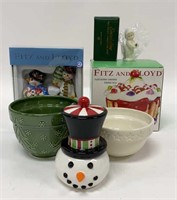 Lot of 6 Ceramic Christmas Items