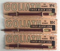 Vintage Goliath Thick Lead Pencils New Old Stock