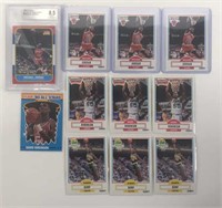 Lot of 11 Basketball Cards Incl. Graded Jordan