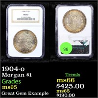 1904-o Morgan $1 Graded ms65