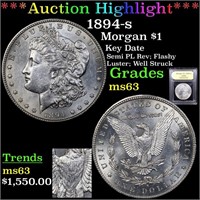 *Highlight* 1894-s Morgan $1 Graded Select Unc