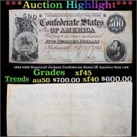 ***Auction Highlight*** 1864 $500 Stonewall Jackso