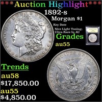*Highlight* 1892-s Morgan $1 Graded Choice AU