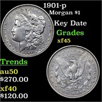 1901-p Morgan $1 Grades xf+