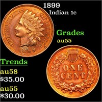 1899 Indian 1c Grades Choice AU