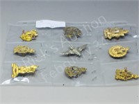 sheet of military cap badges- assorted