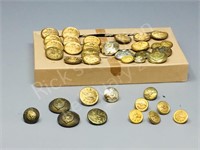 package- military uniform buttons-various 35 pc