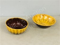 2-Blue Mountain Pottery bowls- 9" & 11" wide