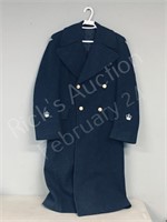 RCAF- full length wool overcoat- exc. condition
