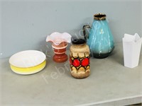 lot- 5 pcs pottery, W. German & more