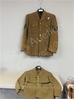 2 RCAF  coats w/ colors & stripes, WAG badge