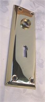 Vintage Brass Door Plate with Key Hole
