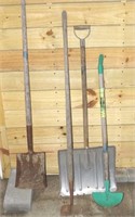 Vintage Tool Lot with Snow Shovel