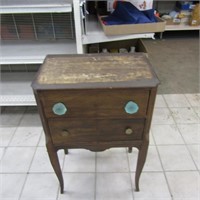 Small sewing cabinet. Original pulls in drawer.